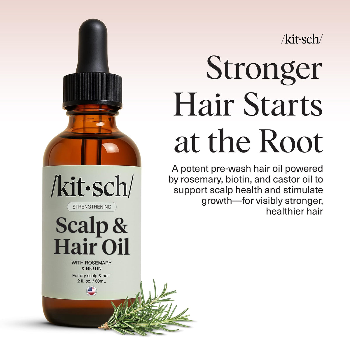 Kitsch Rosemary Oil for Hair Growth 60mL back view