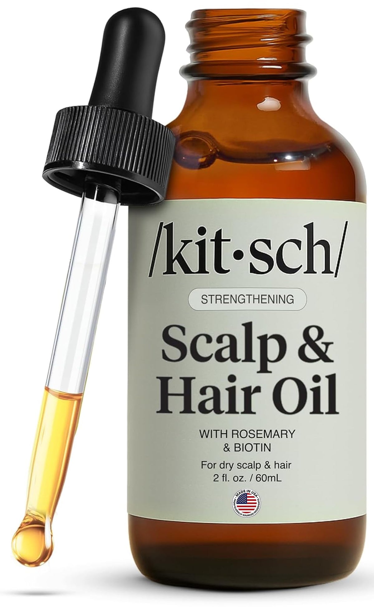 Kitsch Rosemary Oil for Hair Growth 60mL bottle front view