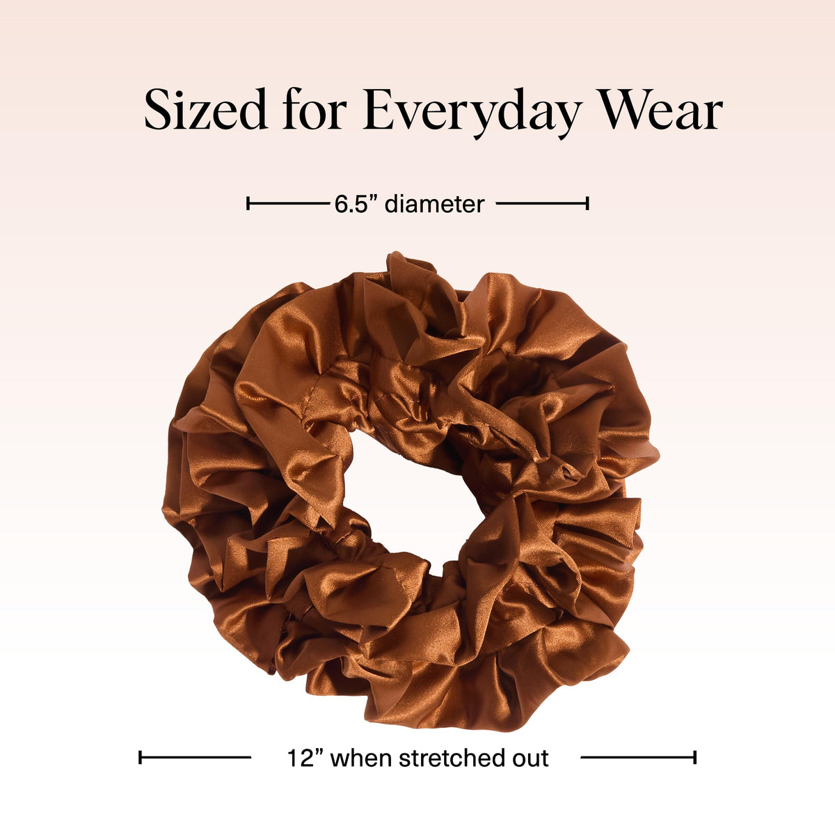 Kitsch Ruffle Satin Scrunchie Camel packaging