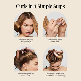 Kitsch Satin Flexi Rods demonstrating overnight styling