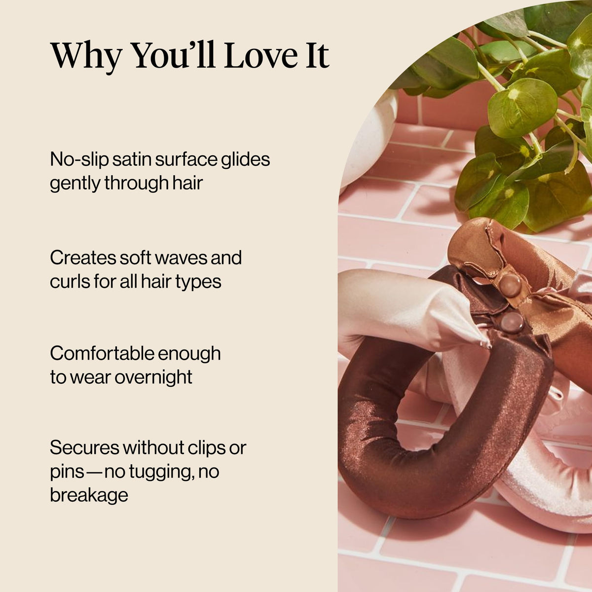 Kitsch Satin Flexi Rods in packaging with product details