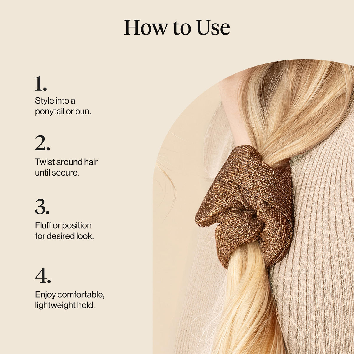 Kitsch Satin Scrunchies in a casual hairstyle