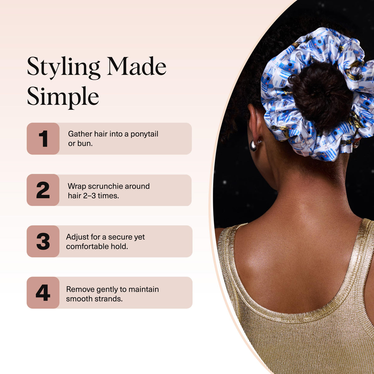 Kitsch satin scrunchies in hair
