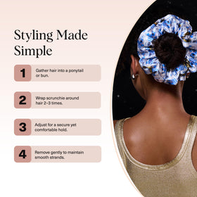 Kitsch satin scrunchies in hair