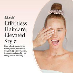 Kitsch satin scrunchies in packaging