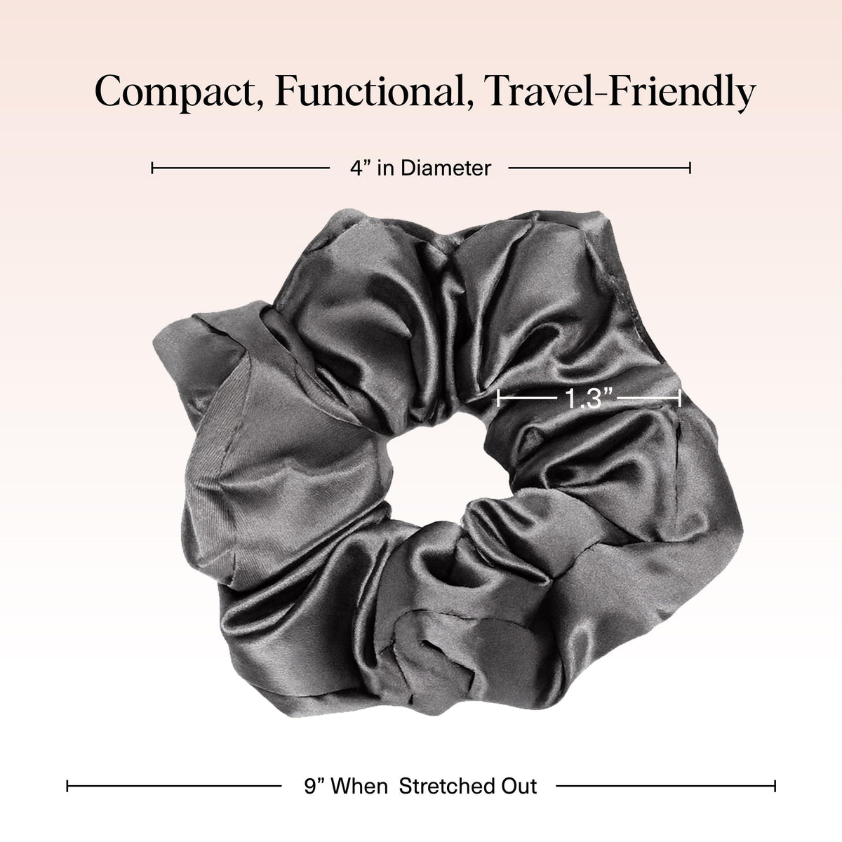 Kitsch Satin Scrunchies in use on a ponytail
