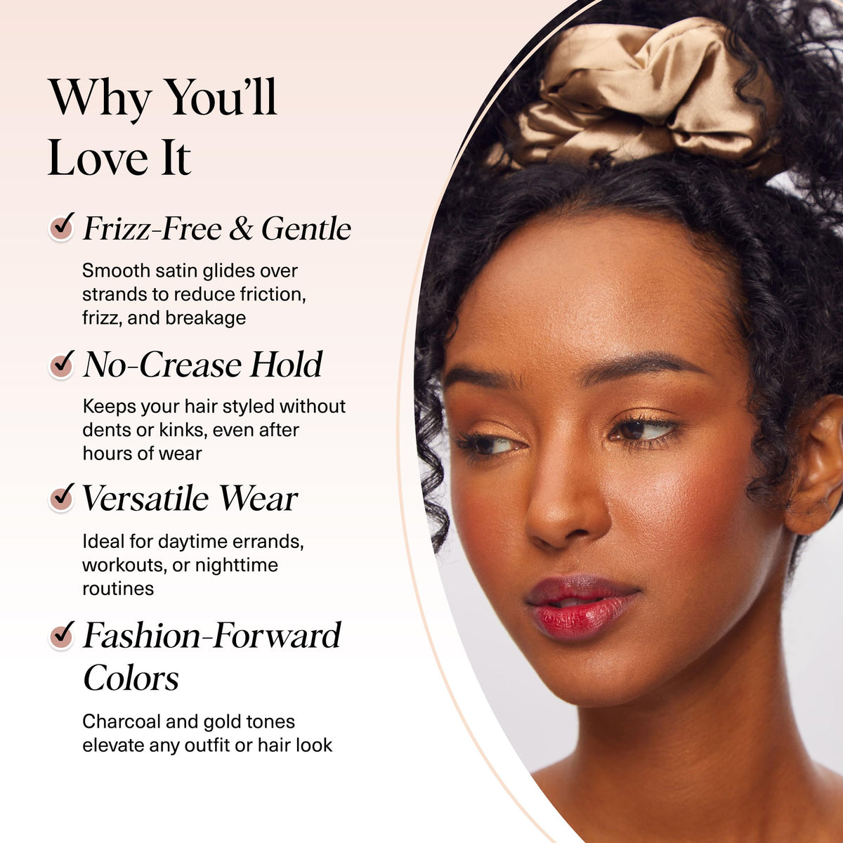 Kitsch Satin Scrunchies lifestyle scene