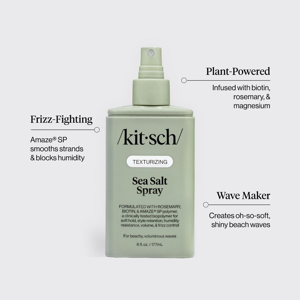 Kitsch Sea Salt Spray 177 mL with tousled hair styling