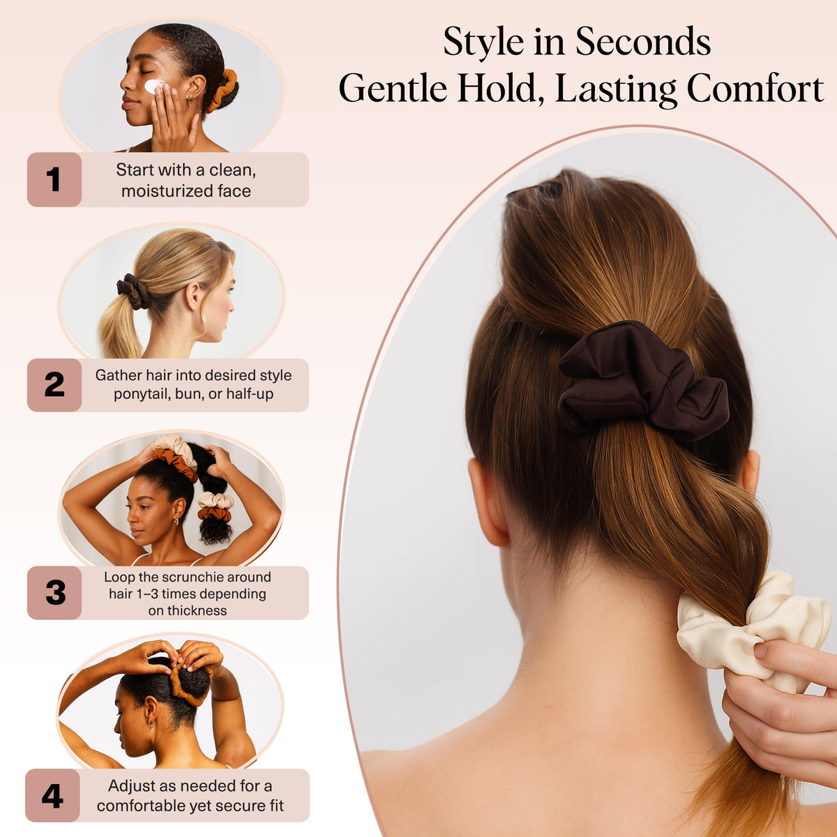 Kitsch Sedona scrunchies in a workout setting