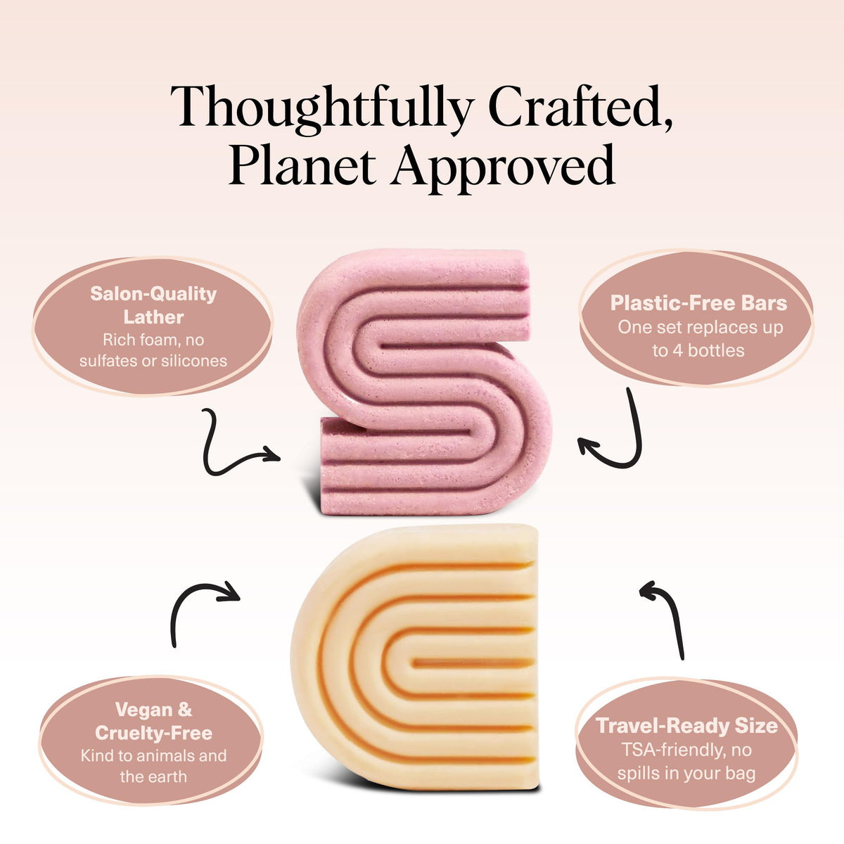 Kitsch shampoo and conditioner bar set packaging