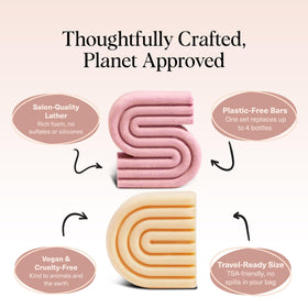 Kitsch shampoo and conditioner bar set packaging