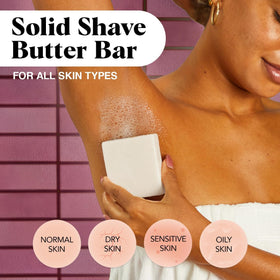 Kitsch Shaving Soap Bar displayed on a bathroom shelf