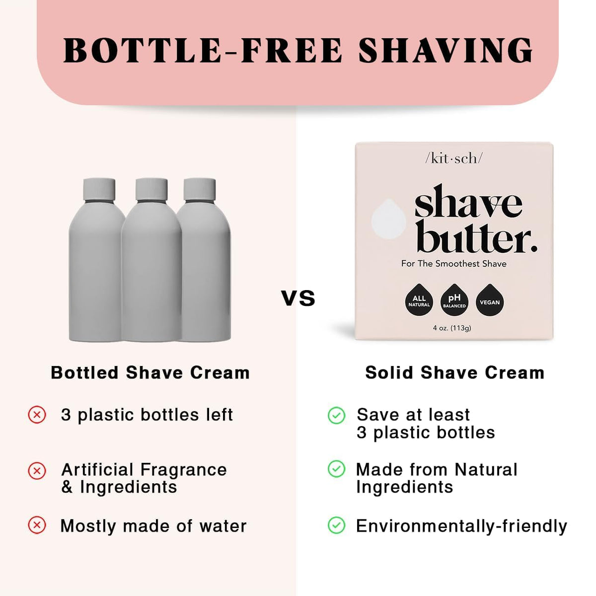 Kitsch Shaving Soap Bar eco-friendly packaging