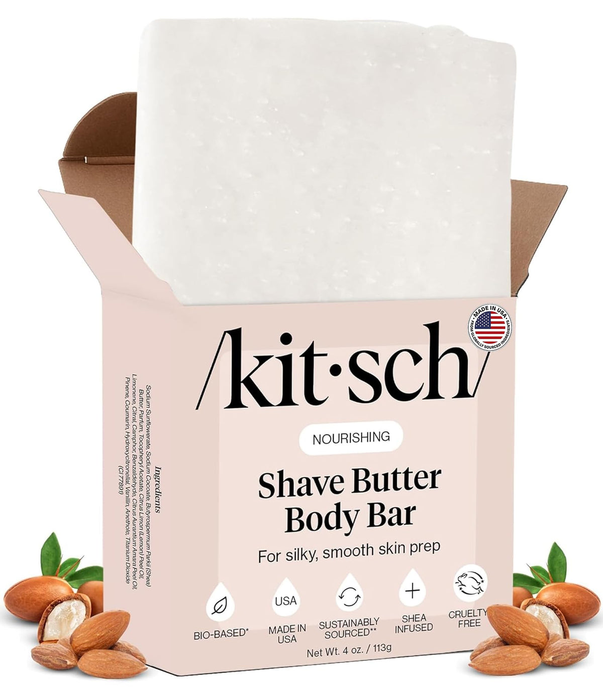 Kitsch Shaving Soap Bar front view with packaging