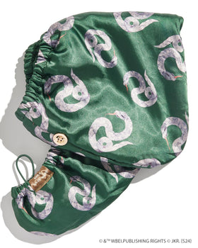 Kitsch Slytherin Hair Towel Wrap in a travel bag