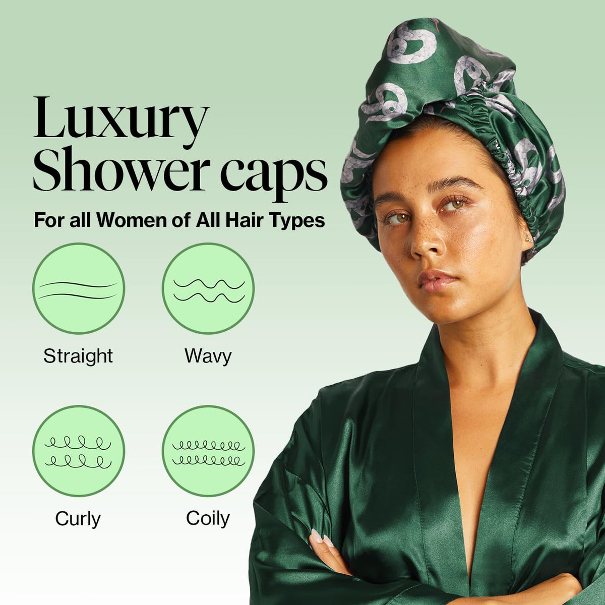 Kitsch Slytherin Hair Towel Wrap with serpent crest detail
