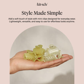 Kitsch Small Hair Clips 8pc showcasing their lightweight design