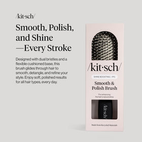 Kitsch Smooth & Polish Hair Brush showing dual bristle design
