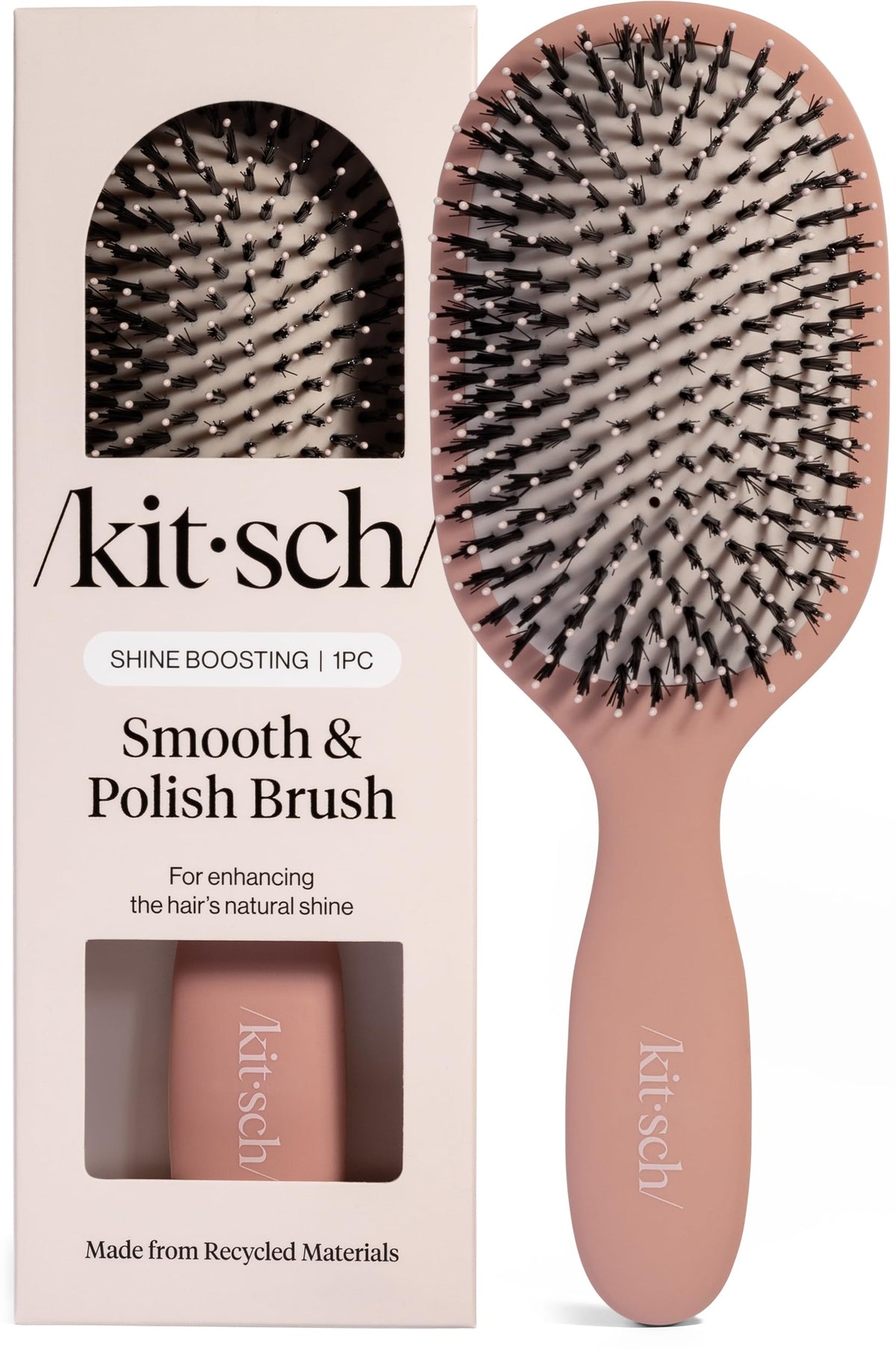 Kitsch Smooth & Polish Hair Brush Terracotta front view