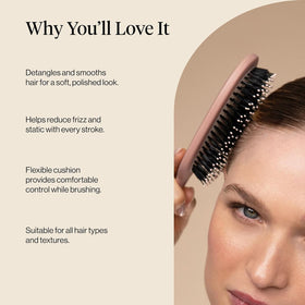 Kitsch Smooth & Polish Hair Brush Terracotta in hand