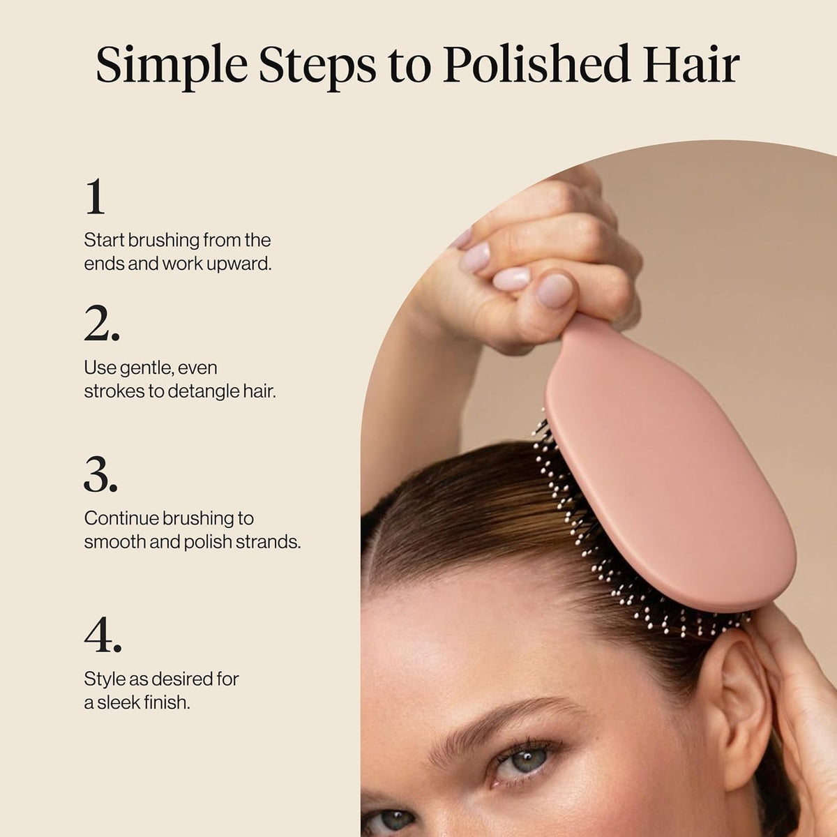 Kitsch Smooth & Polish Hair Brush Terracotta packaging