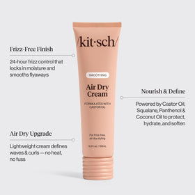 Kitsch Smoothing Air Dry Cream application on hair