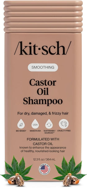 Kitsch Smoothing Castor Oil Shampoo 12.3 oz front view