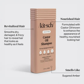 Kitsch Smoothing Castor Oil Shampoo 12.3 oz side view