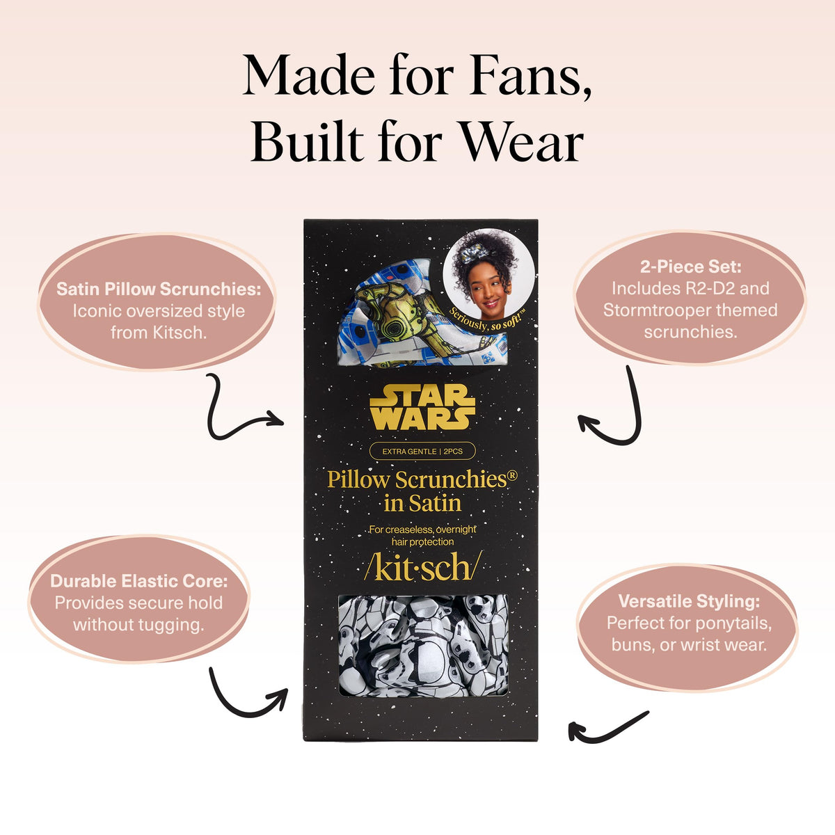 Kitsch Stormtrooper scrunchie close-up