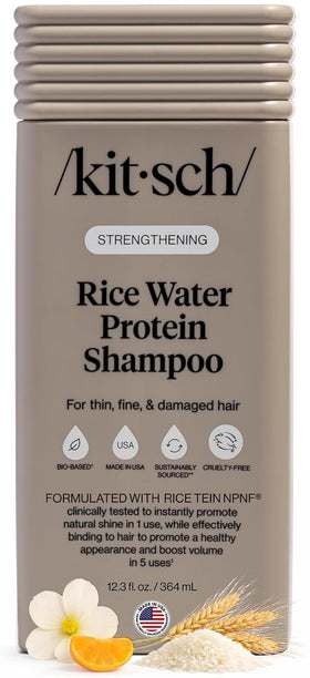 Kitsch Strengthening Rice Water Shampoo 12.3 oz front view