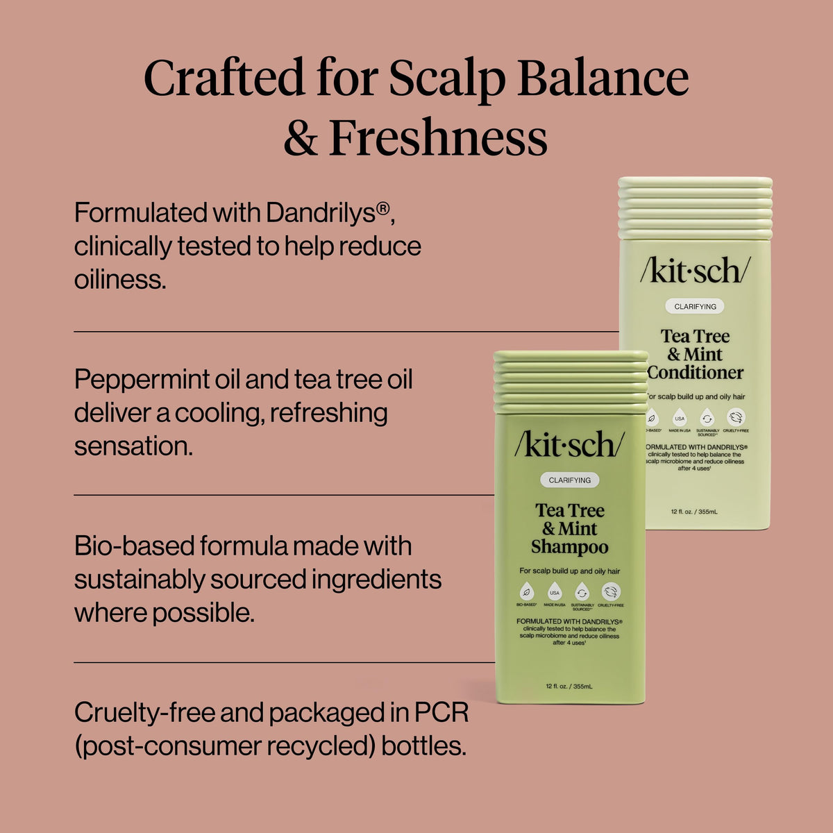 Kitsch Tea Tree Conditioner bottle with fresh mint