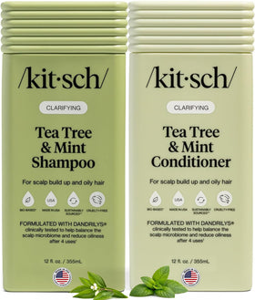 Kitsch Tea Tree & Mint Shampoo and Conditioner Set front view