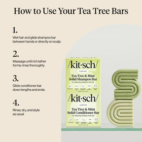 Kitsch Tea Tree Shampoo and Conditioner Set with natural background