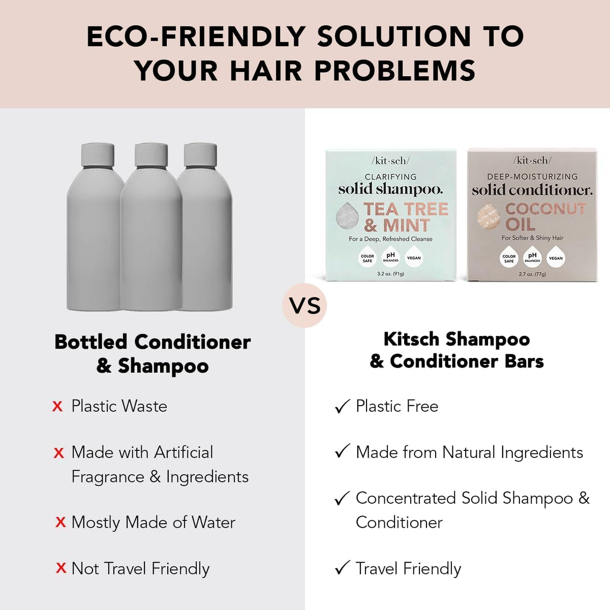 Kitsch Tea Tree Shampoo Bar in hand