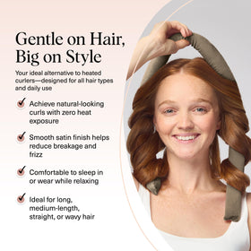 Kitsch Velvet Heatless Curls Overnight Set displayed with scrunchies