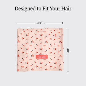 Kitsch XL Microfiber Hair Towel Wrap Cherry Print packaging