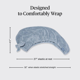 Kitsch XL Microfiber Hair Towel Wrap folded for storage