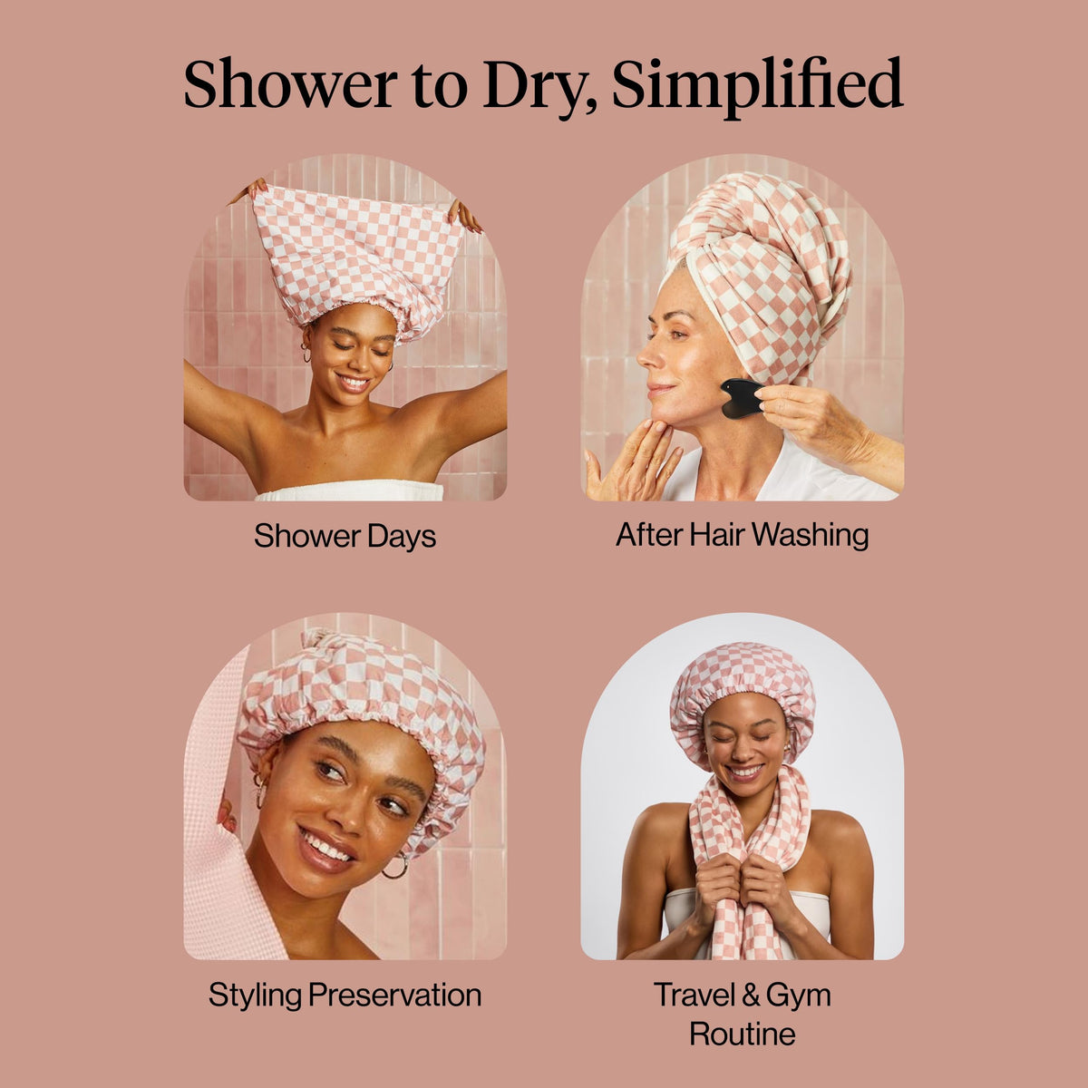 Kitsch XL Microfiber Hair Towel Wrap folded for storage