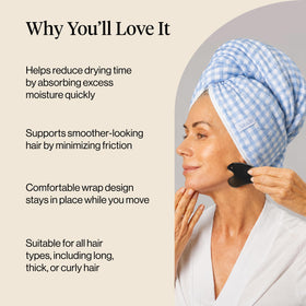 Kitsch XL Microfiber Hair Towel Wrap folded neatly