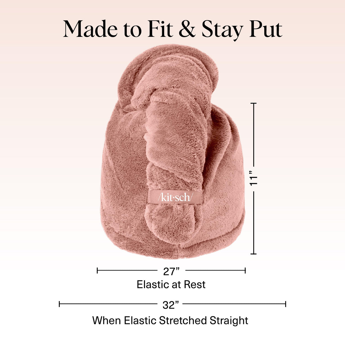 Kitsch XL Microfiber Hair Towel Wrap terracotta folded