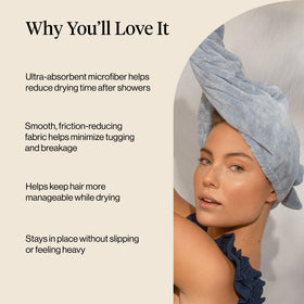 Kitsch XL Microfiber Hair Towel Wrap with packaging