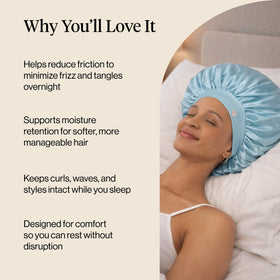 Kitsch XL Satin Bonnet on a mannequin head