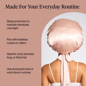 Kitsch XL Satin Bonnet with hair rollers