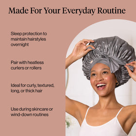 Kitsch XL Satin Bonnet with hair rollers
