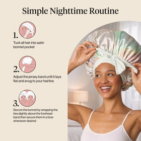 Kitsch XL Satin Bonnet with hair rollers