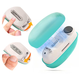 Kiwtreby electric nail clipper front view with adjustable blades
