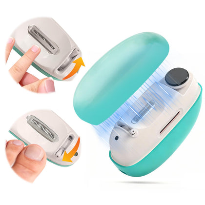 Kiwtreby electric nail clipper front view with adjustable blades