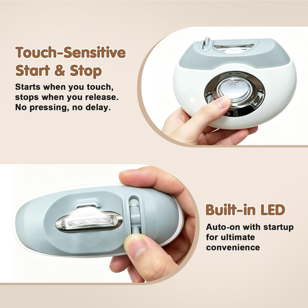 Kiwtreby Electric Nail Clipper in use on fingernails