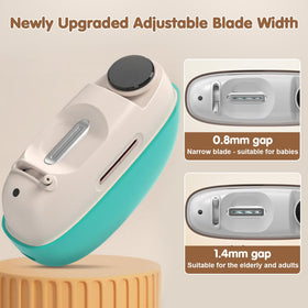 Kiwtreby electric nail clipper side view showing ergonomic design