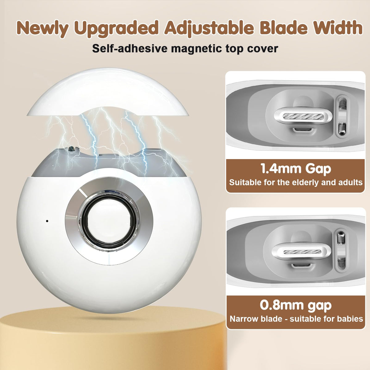 Kiwtreby Electric Nail Clipper with adjustable blade for adults